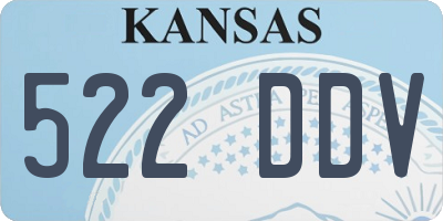 KS license plate 522DDV