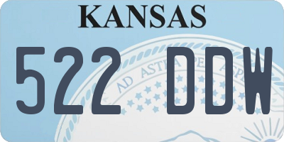 KS license plate 522DDW