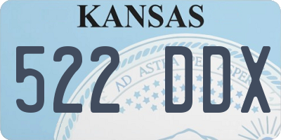 KS license plate 522DDX