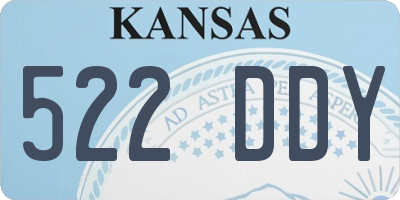 KS license plate 522DDY