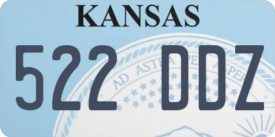 KS license plate 522DDZ