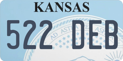 KS license plate 522DEB