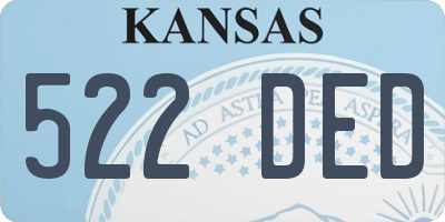 KS license plate 522DED