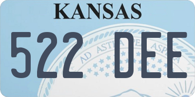 KS license plate 522DEE