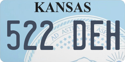 KS license plate 522DEH