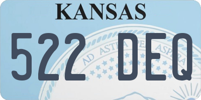 KS license plate 522DEQ