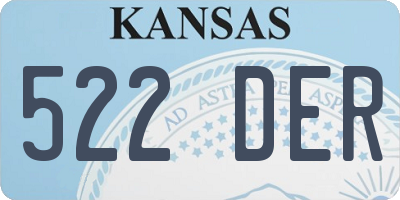 KS license plate 522DER