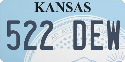 KS license plate 522DEW