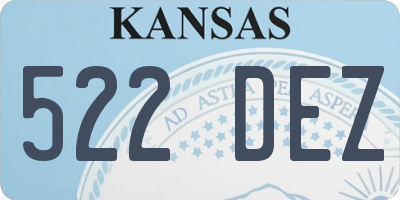 KS license plate 522DEZ