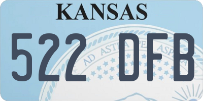 KS license plate 522DFB