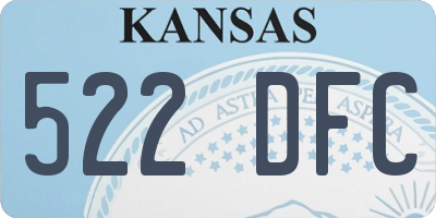 KS license plate 522DFC