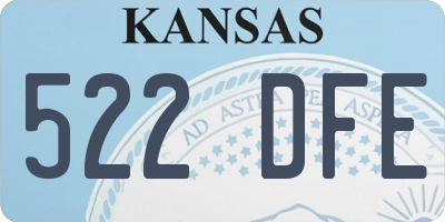 KS license plate 522DFE