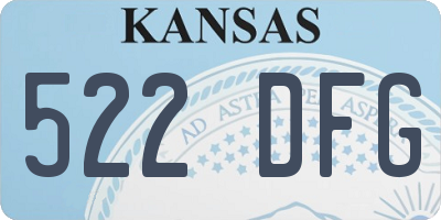 KS license plate 522DFG
