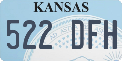 KS license plate 522DFH