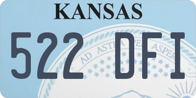 KS license plate 522DFI