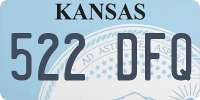 KS license plate 522DFQ