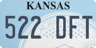 KS license plate 522DFT