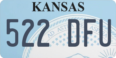 KS license plate 522DFU