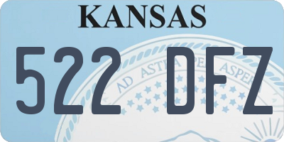 KS license plate 522DFZ