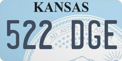 KS license plate 522DGE