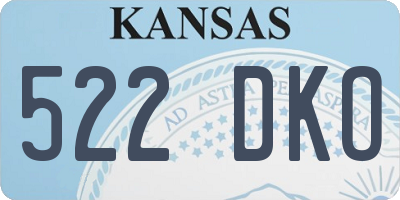 KS license plate 522DKO