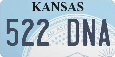 KS license plate 522DNA