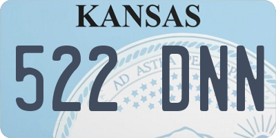 KS license plate 522DNN