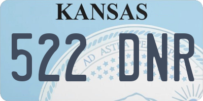 KS license plate 522DNR