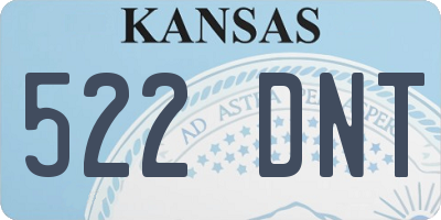 KS license plate 522DNT