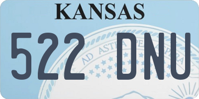 KS license plate 522DNU