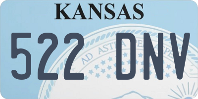 KS license plate 522DNV