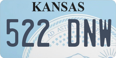 KS license plate 522DNW