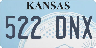 KS license plate 522DNX