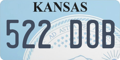 KS license plate 522DOB