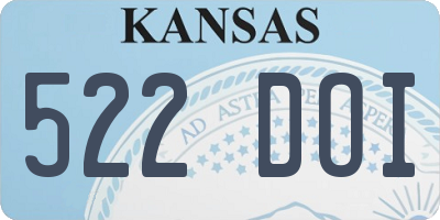 KS license plate 522DOI