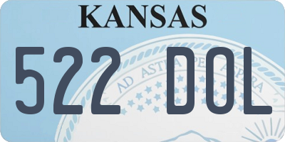 KS license plate 522DOL