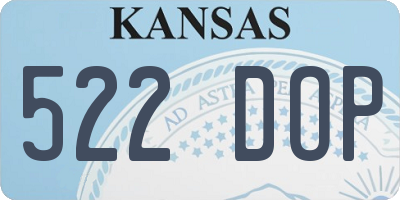 KS license plate 522DOP