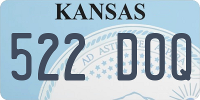 KS license plate 522DOQ