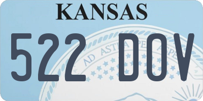 KS license plate 522DOV