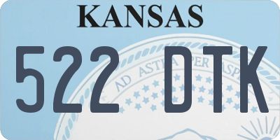 KS license plate 522DTK