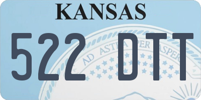 KS license plate 522DTT