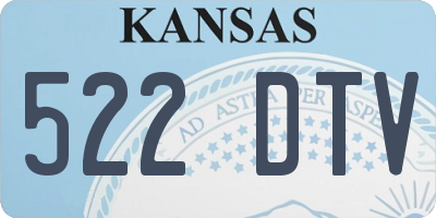 KS license plate 522DTV