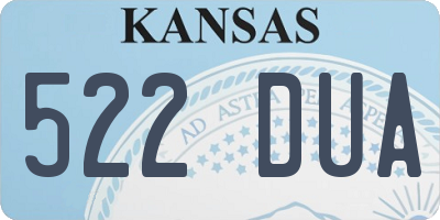 KS license plate 522DUA