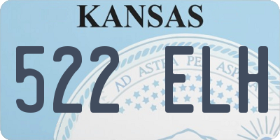 KS license plate 522ELH