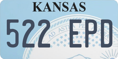 KS license plate 522EPD