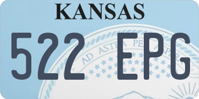 KS license plate 522EPG