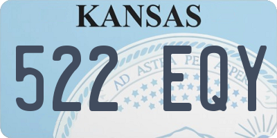 KS license plate 522EQY