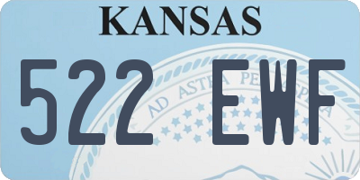 KS license plate 522EWF