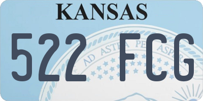 KS license plate 522FCG