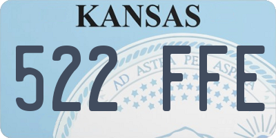 KS license plate 522FFE